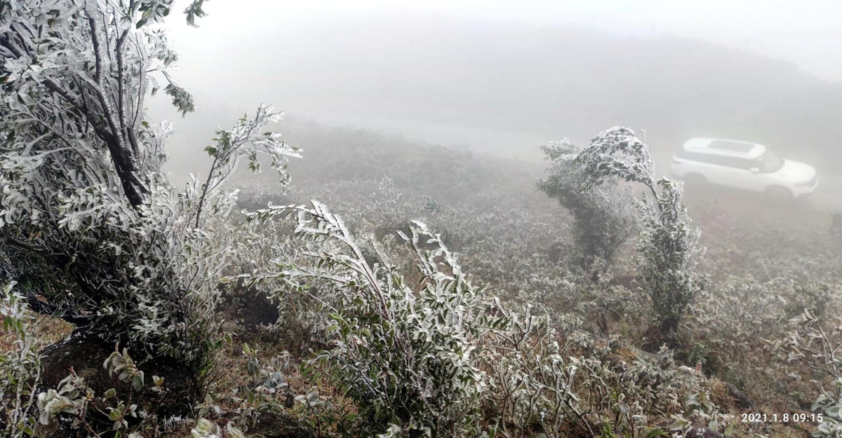 [ẢNH] Băng tuyết xuất hiện trên đỉnh Cao Ly (Quảng Ninh)
