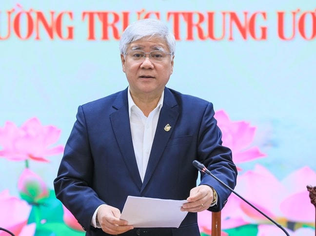 Chủ tịch Đỗ Văn Chiến phát biểu kết luận Hội nghị. Ảnh: Quang Vinh.