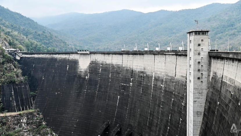 Đập Bhumibol giữ nước cho hồ chứa lớn nhất Thái Lan. Ảnh: CNA.
