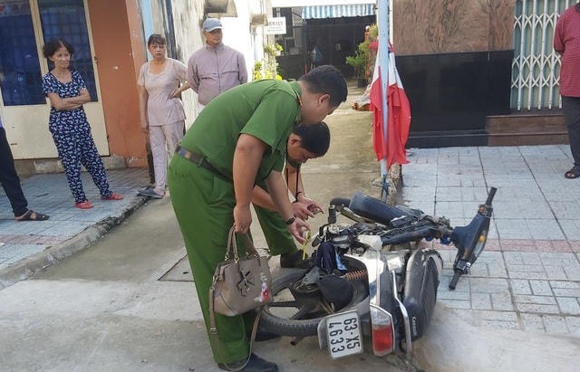 Hiện trường vụ cướp.
