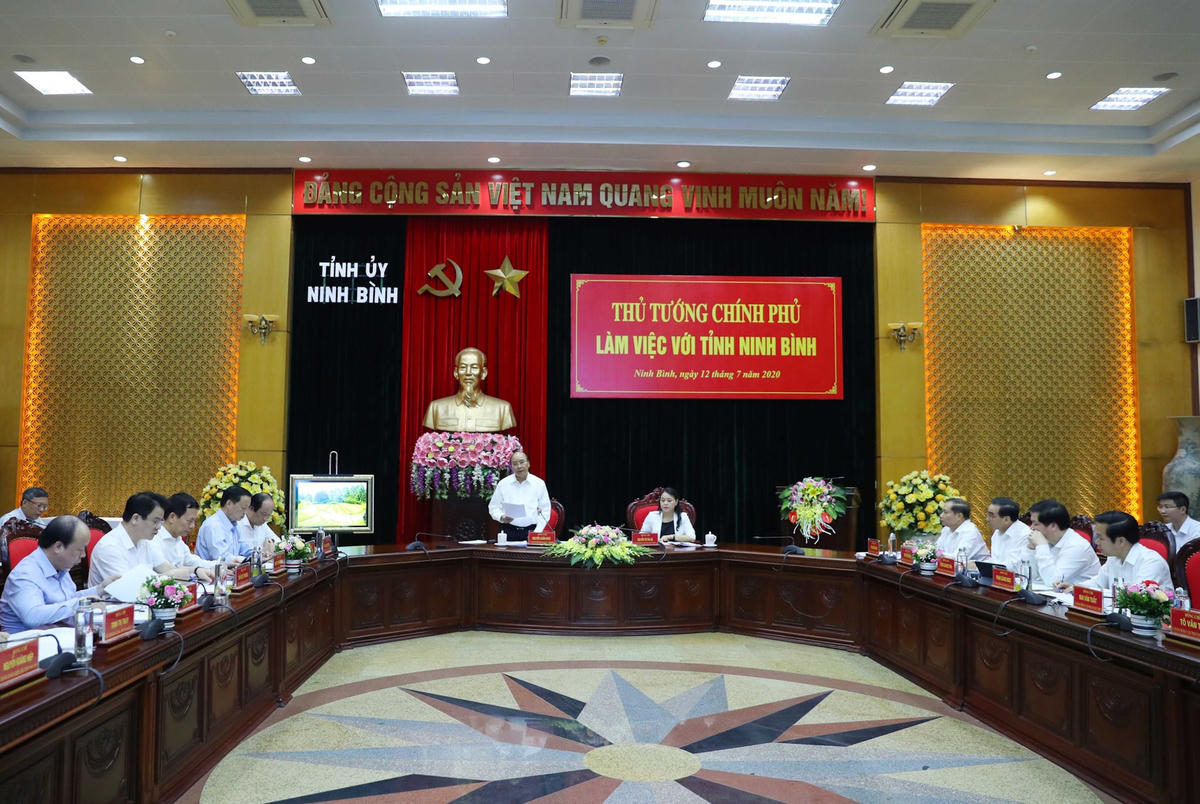 Quang cảnh buổi làm việc. Ảnh VGP/Quang Hiếu.