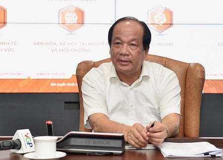 Bộ trưởng, Chủ nhiệm Văn phòng Chính phủ (VPCP) Mai Tiến Dũng, Tổ trưởng Tổ công tác của Thủ tướng chủ trì buổi làm việc. Ảnh: VGP.