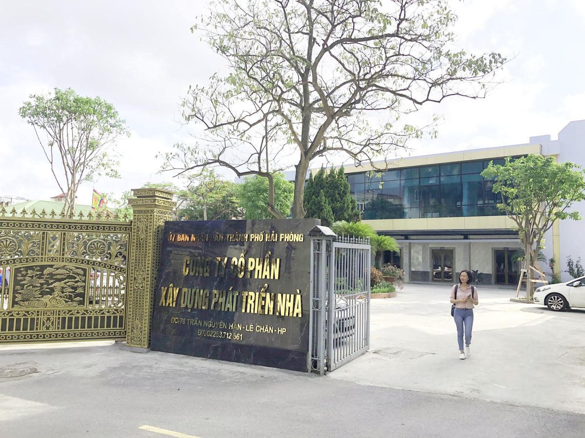 Diện tích đất đang là trụ sở của Công ty CP Xây dựng và Phát triển nhà được đưa vào quy hoạch công viên cây xanh của quận Lê Chân cho đủ tiêu chí đô thị loại I.
