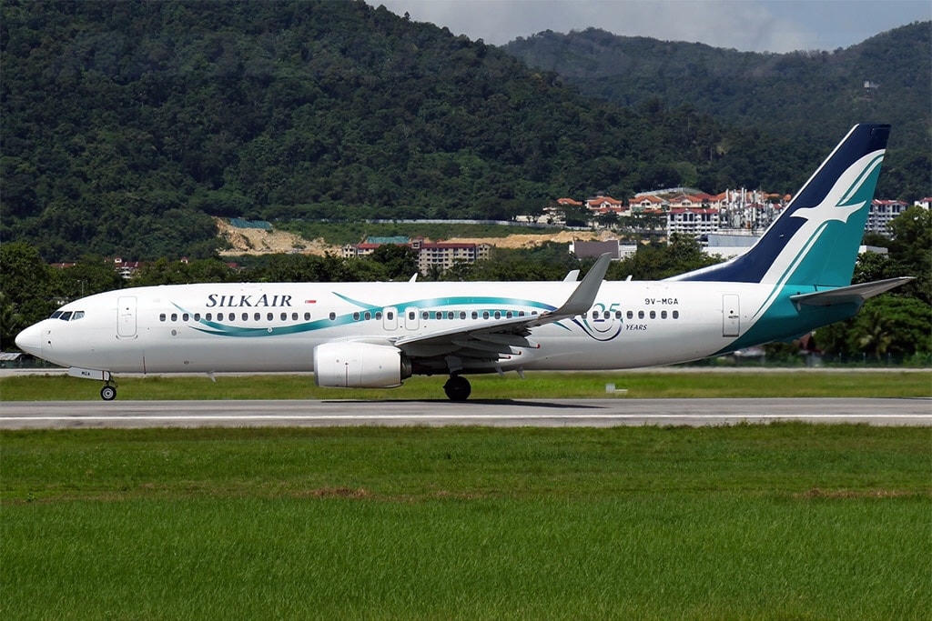 Chiếc Boeing 737 thuộc hãng hàng không Silk Air của Indonesia. Ảnh: The Grunge.