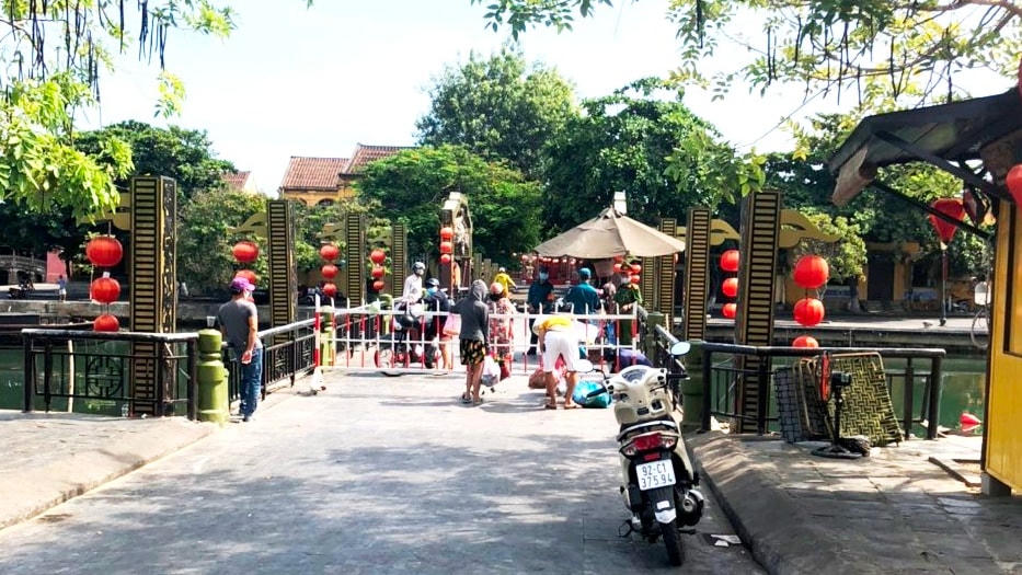 Một khu vực An Hội phong tỏa cách ly phòng, chống dịch Covid-19.