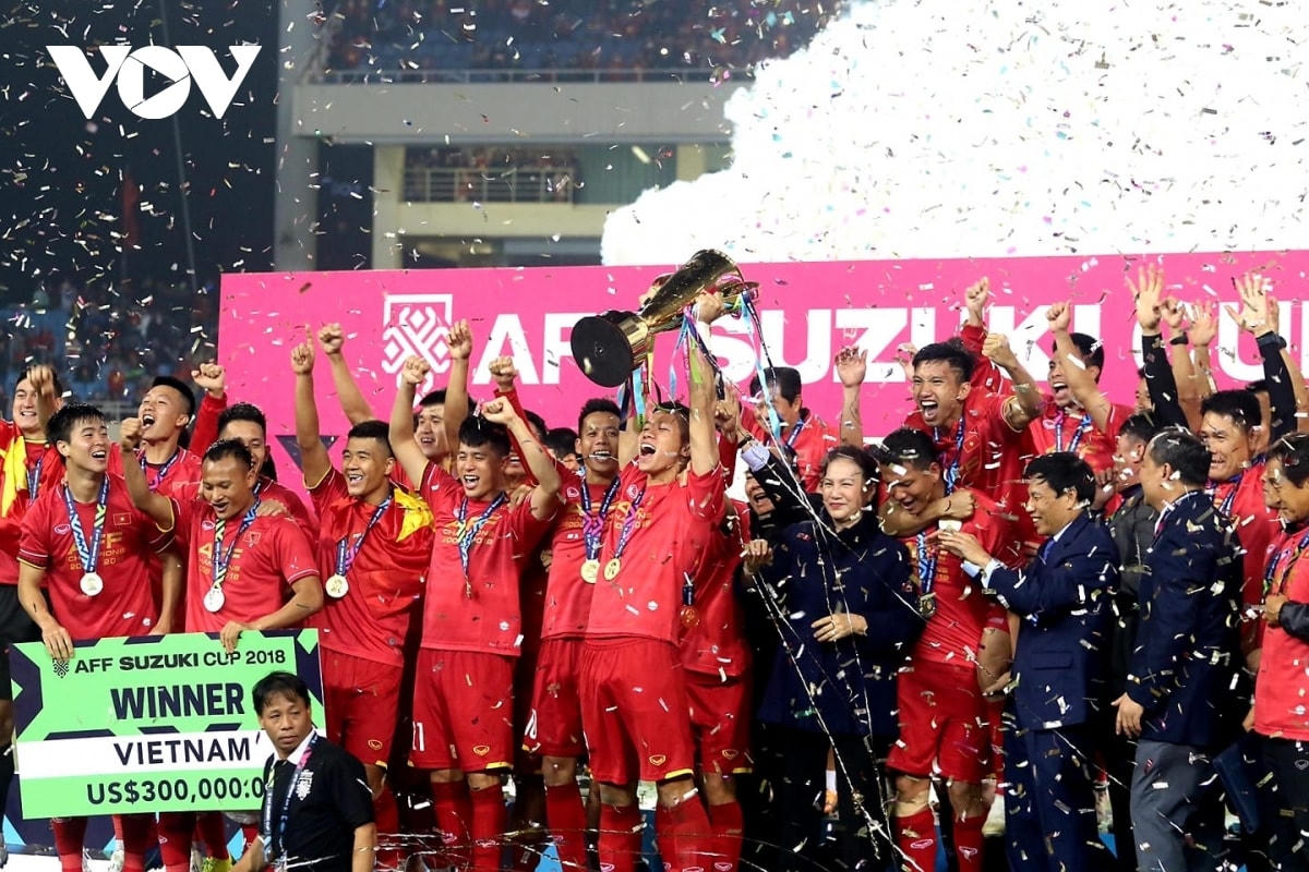 ĐT Việt Nam vô địch AFF Cup 2018 với lứa cầu thủ tài năng (Ảnh: Vy Vũ).  