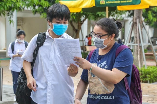 Thí sinh dự kỳ thi tốt nghiệp THPT năm 2021.  Ảnh: Quang Vinh