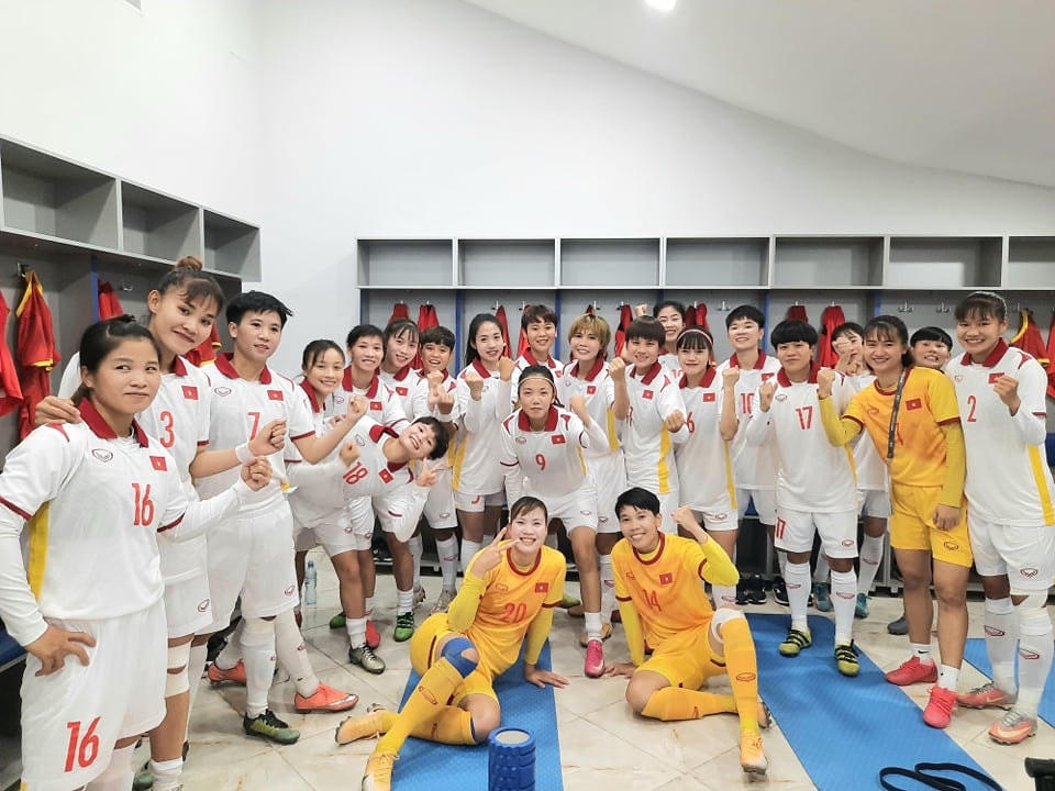 Thầy trò HLV Mai Đức Chung giành suất tham dự vòng chung kết giải bóng đá nữ vô địch châu Á 2022 tại Ấn Độ vào đầu năm sau.