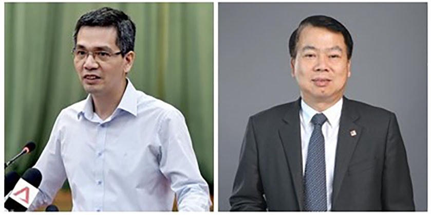 2 tân Thứ trưởng Bộ Tài chính Võ Thành Hưng và Nguyễn Đức Chi (từ trái qua phải).