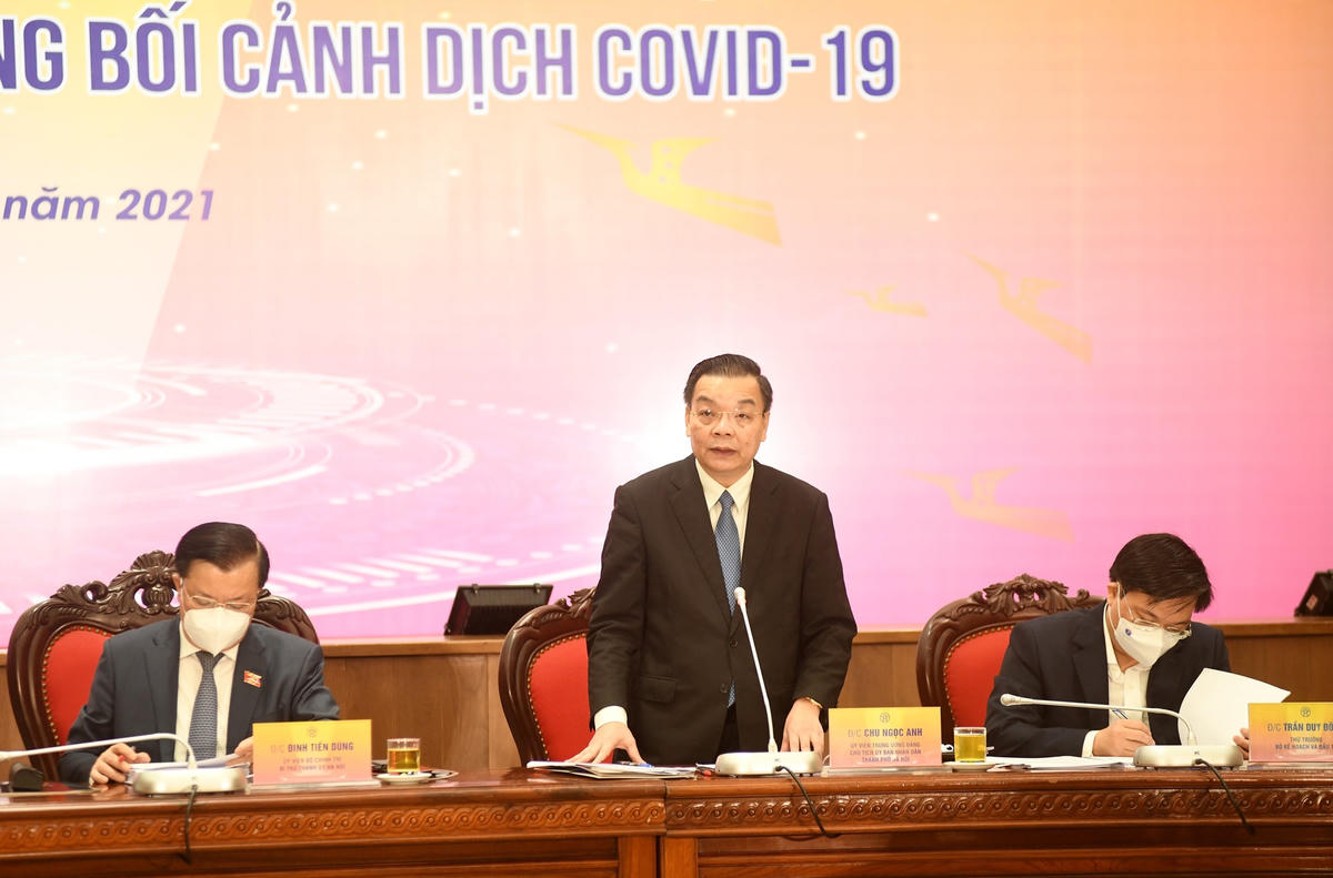 Chủ tịch UBND TP Chu Ngọc Anh phát biểu bế mạc hội nghị