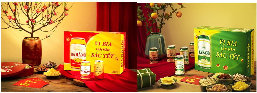 Triển khai chương trình khuyến mại dịp Tết cho Bia Hà Nội.