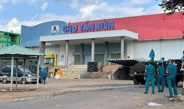 Chợ Tân Biên, TP Biên Hòa là một trong những nơi có các ca nhiễm Covid-19 mới liên quan các chợ đầu mối tại TP Hồ Chí Minh.