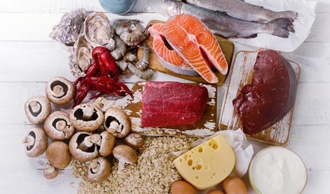 Các thực phẩm chứa Vitamin B12. (Ảnh minh hoạ)