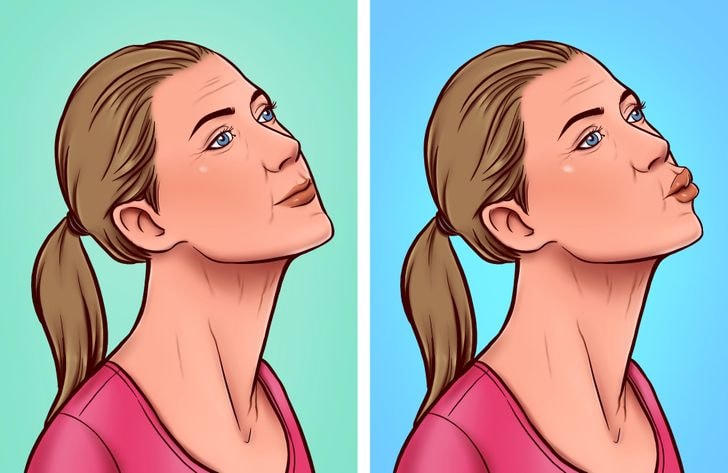7 bài tập giúp thoát khỏi ‘cổ gà tây’ một cách tự nhiên