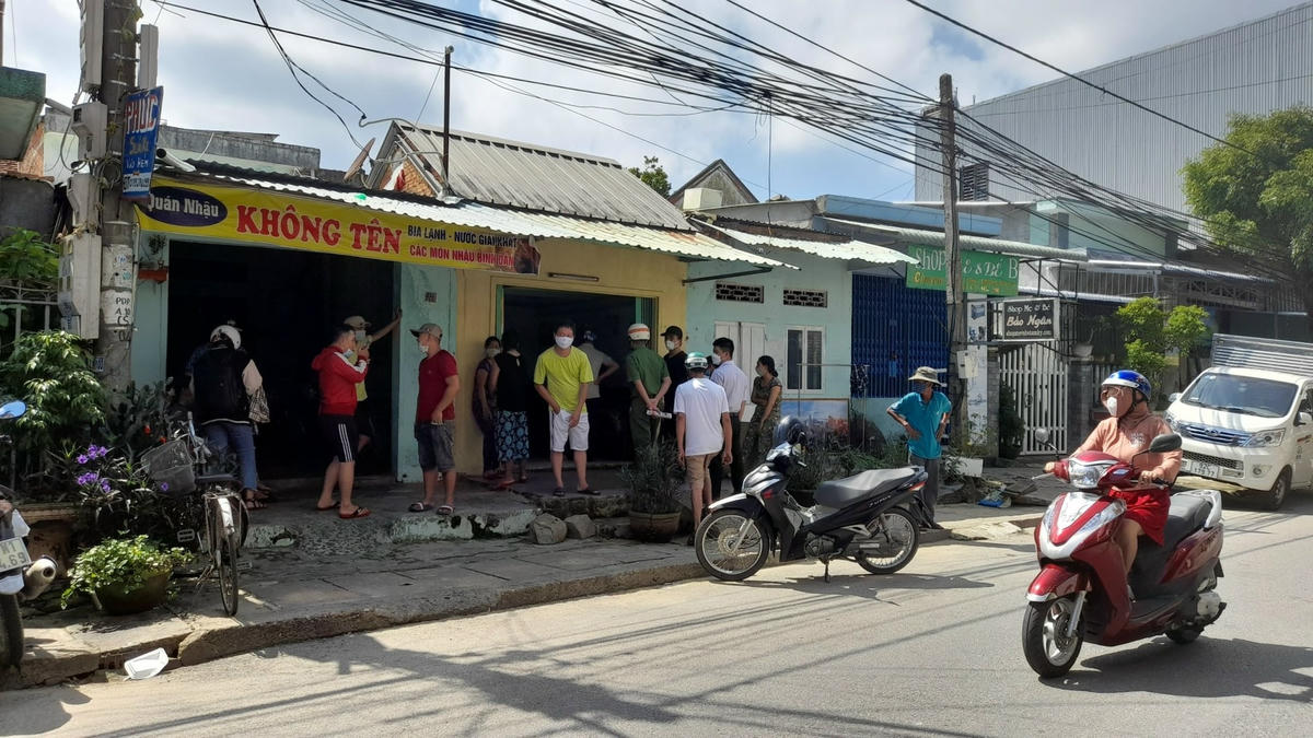 Nơi phát hiện anh H. trong tư thế treo cổ tự vẫn. 