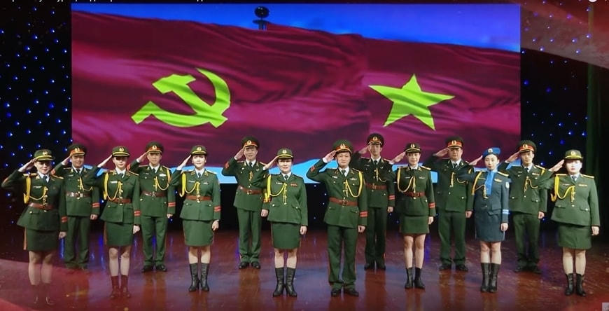 Đội tuyển Văn hóa – Nghệ thuật Quân đội nhân dân Việt Nam tham gia nội dung "Đội quân văn hóa" tại Army Games 2021. Ảnh: qdnd.vn.