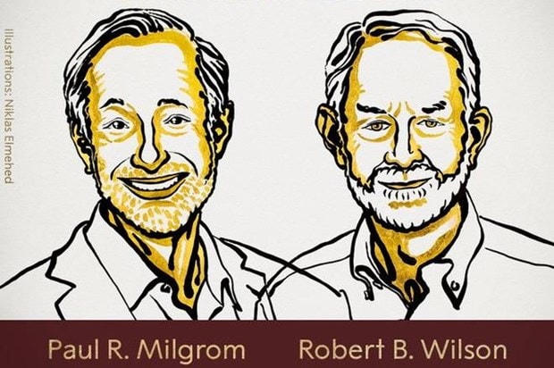 Hai nhà kinh tế Mỹ Paul. R.Milgrom và Robert B.Winson. (Nguồn: thehindu.com).