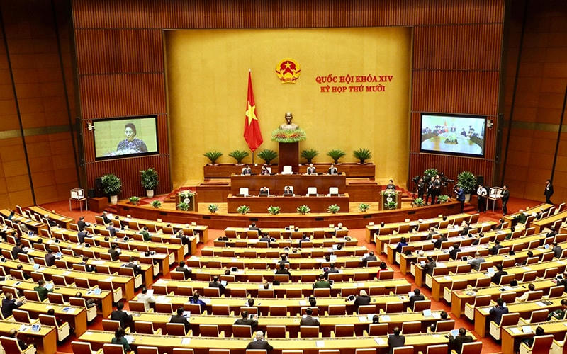 Quang cảnh phiên khai mạc Kỳ họp thứ 10, Quốc hội khóa XIV. Ảnh: Quang Hoàng.