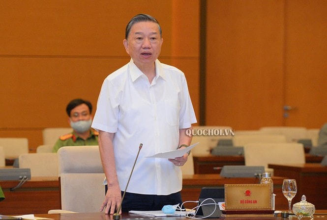 Bộ trưởng Bộ Công an Tô Lâm. Ảnh: Quochoi.vn