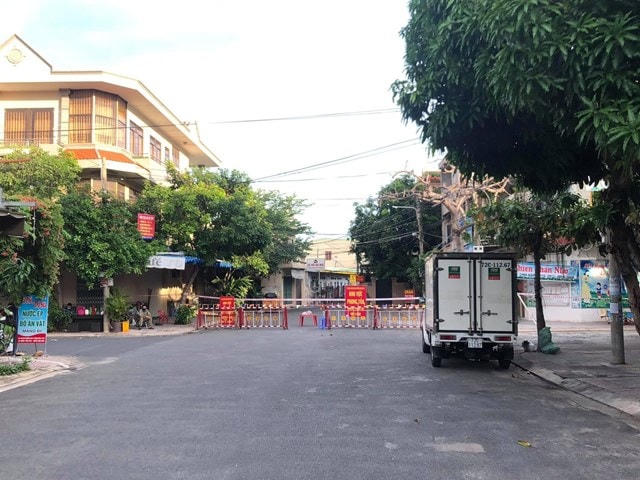 Một điểm phong tỏa ở TP Vũng Tàu.