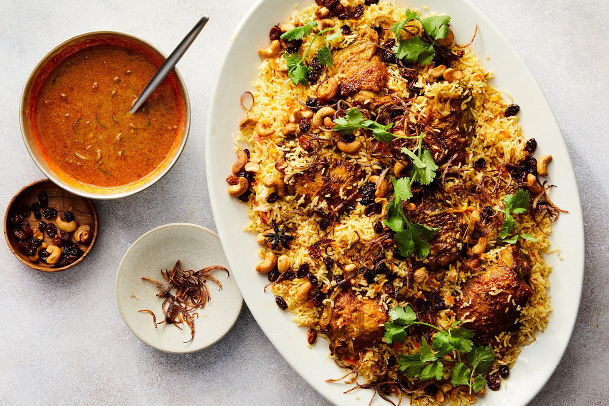 ‘Nasi biryani’ – một món cơm trộn Ấn Độ. Ảnh: NY Times.  
