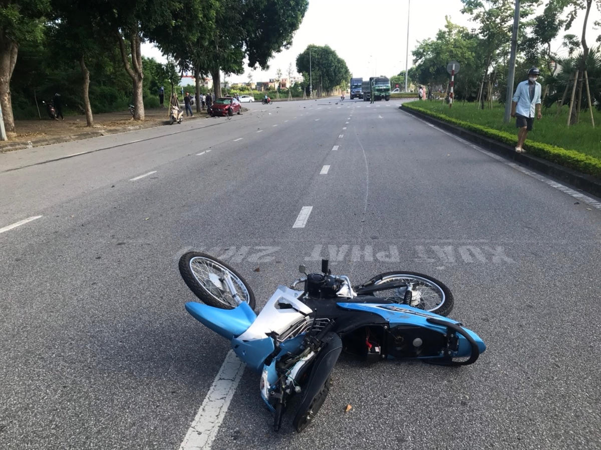 Hiện trường vụ tai nạn.