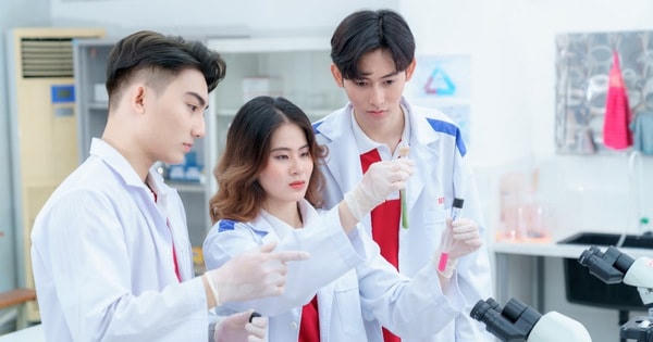 Sinh viên khối ngành sức khỏe Trường ĐH Quốc tế Hồng Bàng trong giờ thực hành.