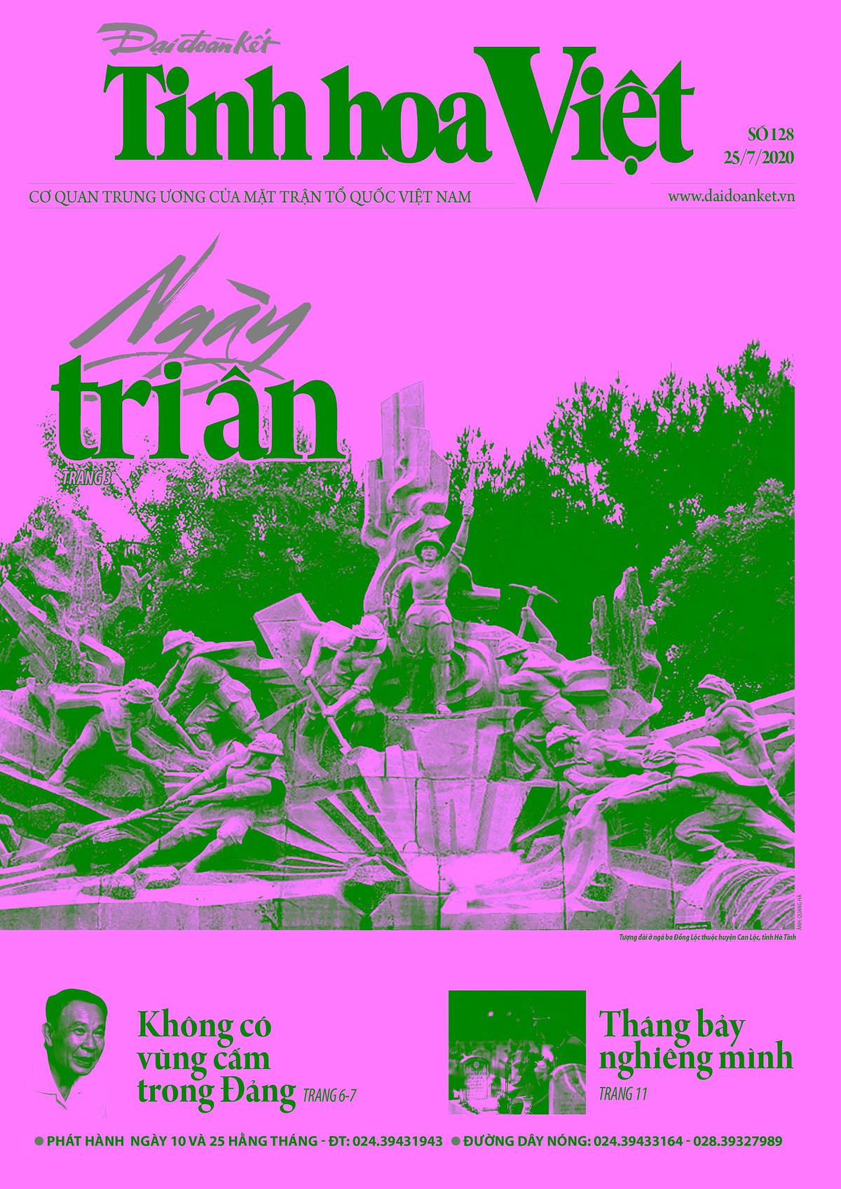 Trang bìa Bán nguyệt san Tinh hoa Việt số 128