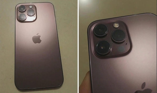 Hình ảnh thực tế được cho là phiên bản màu vàng hồng của iPhone Pro.