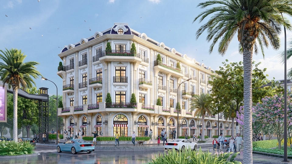 Shophoues D’. Metropole Hà Tĩnh 2-3 mặt tiền theo kiến trúc lâu đài sang trọng.