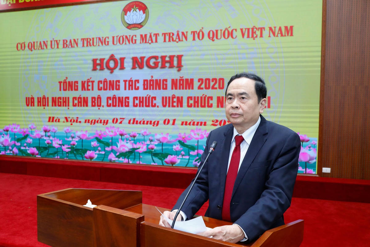 Chủ tịch Trần Thanh Mẫn phát biểu tại Hội nghị.
