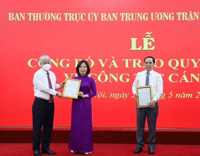 Bí thư Trung ương Đảng, Chủ tịch UBTƯ MTTQ Việt Nam Đỗ Văn Chiến đã trao Quyết định bổ nhiệm bà Trịnh Thị Thanh giữ chức vụ Phó Trưởng ban Phong trào UBTƯ MTTQ Việt Nam.