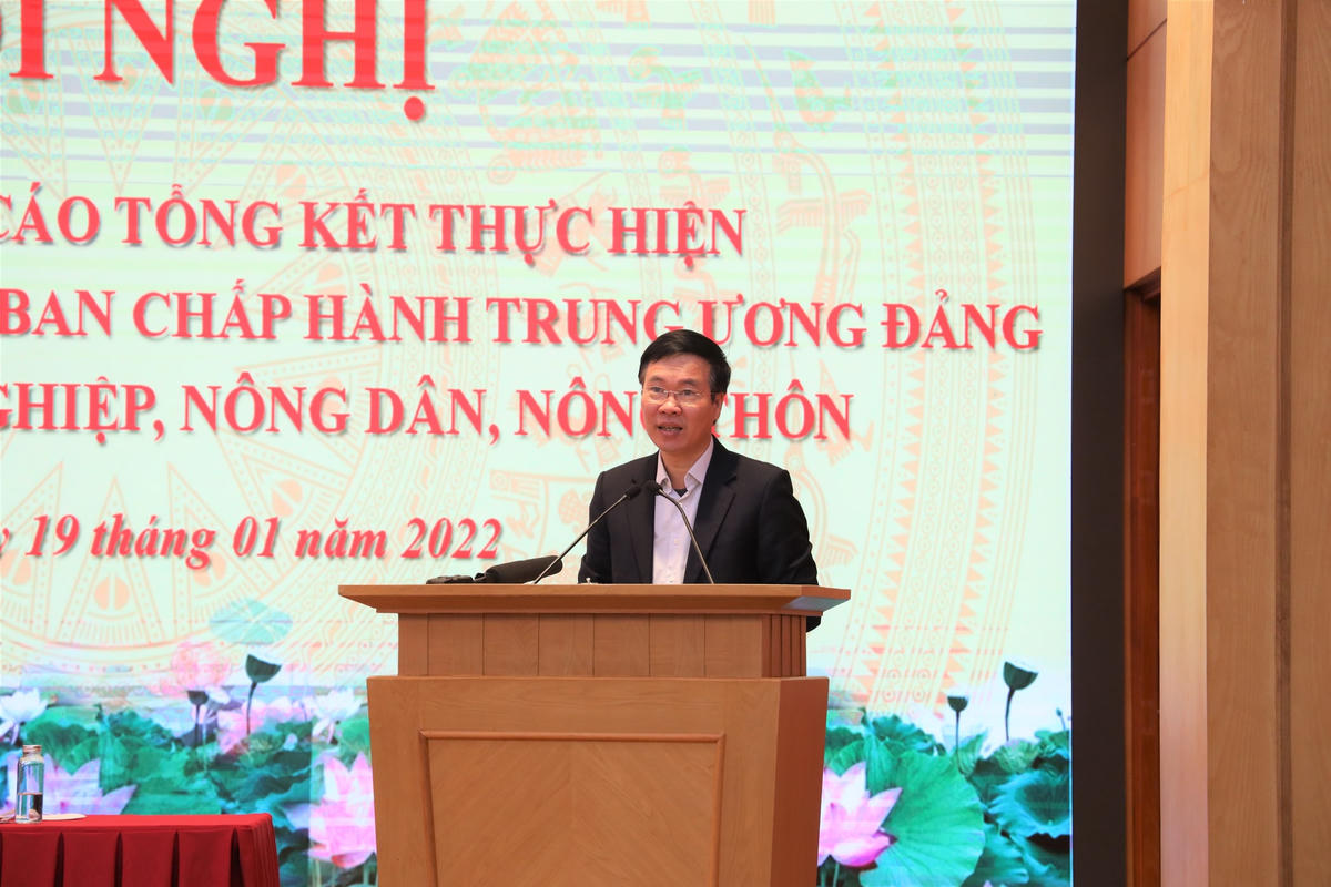 Thường trực Ban Bí thư Võ Văn Thưởng phát biểu chỉ đạo tại hội nghị.