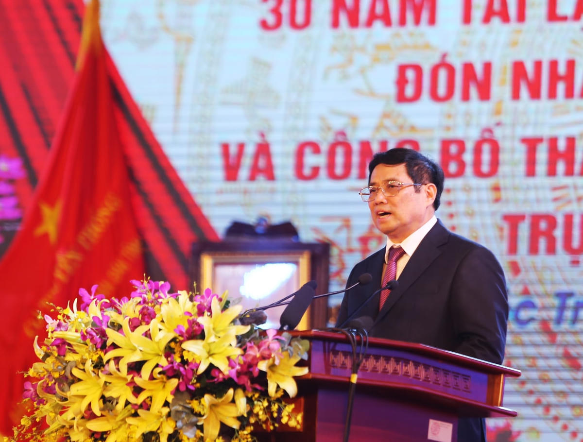 Thủ tướng Chính phủ Phạm Minh Chính phát biểu tại buổi lễ.