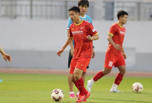 Hùng Dũng dự AFF Cup 2020 ngay khi vừa trở lại sau chấn thương. Ảnh: VFF.