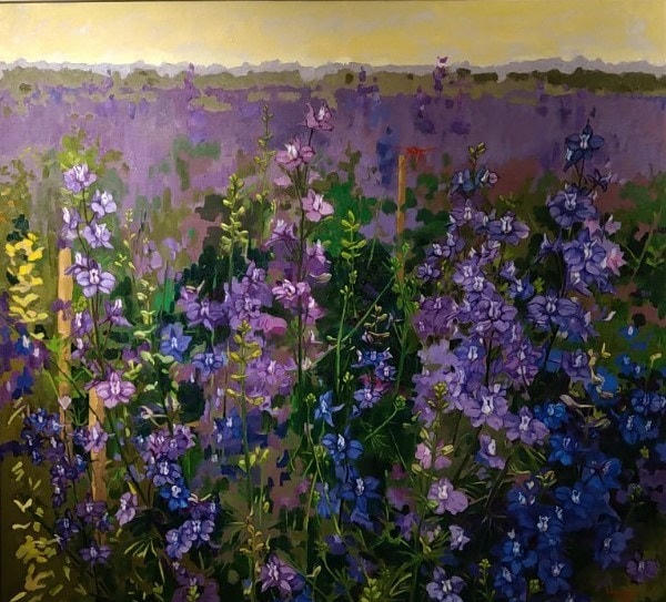 "Hoa violet" của Lê Trần Hậu Anh. (Ảnh Minh Thu/Vietnam+).