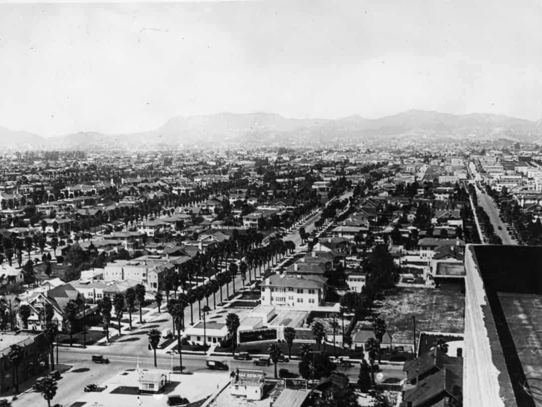 Quang cảnh của Hollywood, Los Angeles vào năm 1925.  