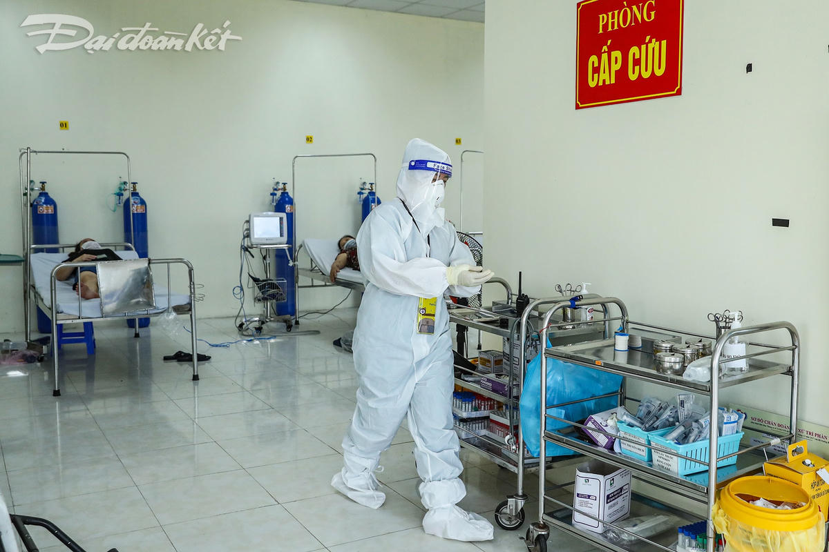 [ẢNH] Bên trong cơ sở điều trị người bệnh Covid-19 tại KĐT Đền Lừ, Hoàng Mai, Hà Nội