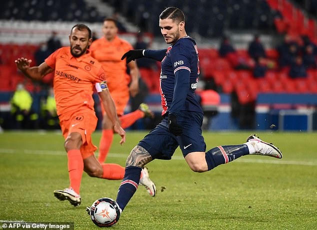 Icardi điền tên lên bảng tỷ số ở phút 61.