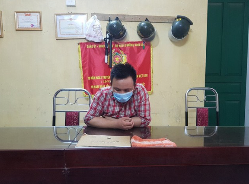 Nguyễn Văn Quý tại cơ quan công an. Nguồn: Bộ Y tế.