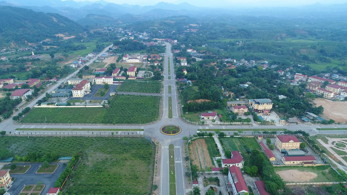 Trung tâm huyện lỵ Tân Sơn ngày nay.