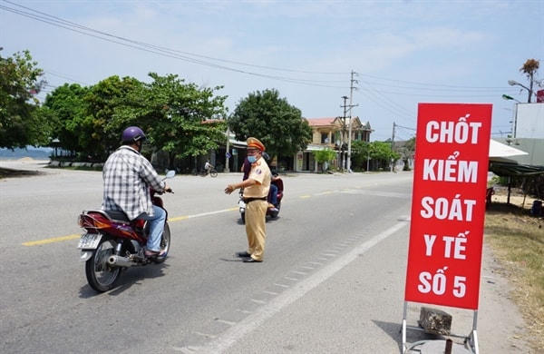Chốt kiểm soát y tế số 5 của tỉnh Thừa Thiên - Huế kiểm soát khu vực giáp ranh với TP Đà Nẵng đã từng hoạt động rất hiệu quả. Ảnh: Báo Văn hóa.