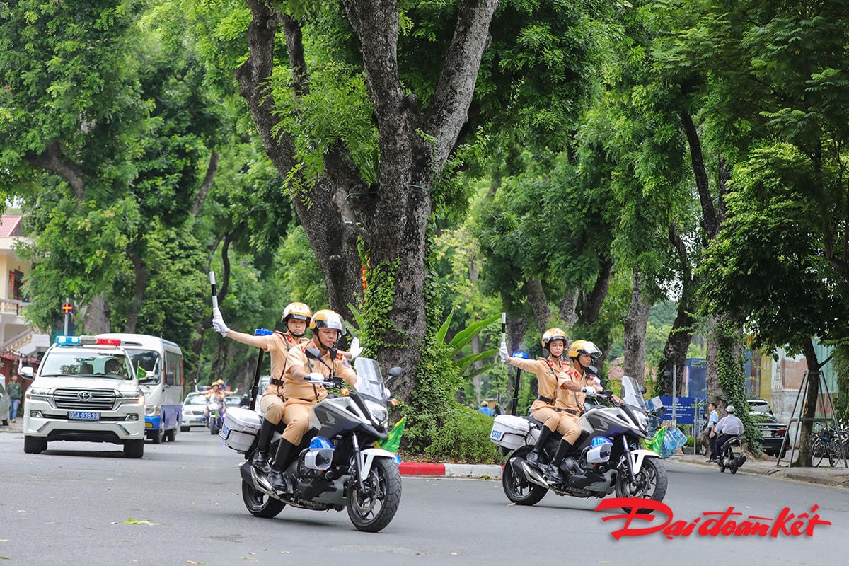 Trong đợt tập luyện này, có nhiều chiến sĩ CSGT có kinh nghiệm đưa đón, dẫn nhiều đoàn trong các sự kiện chính trị lớn của đất nước.