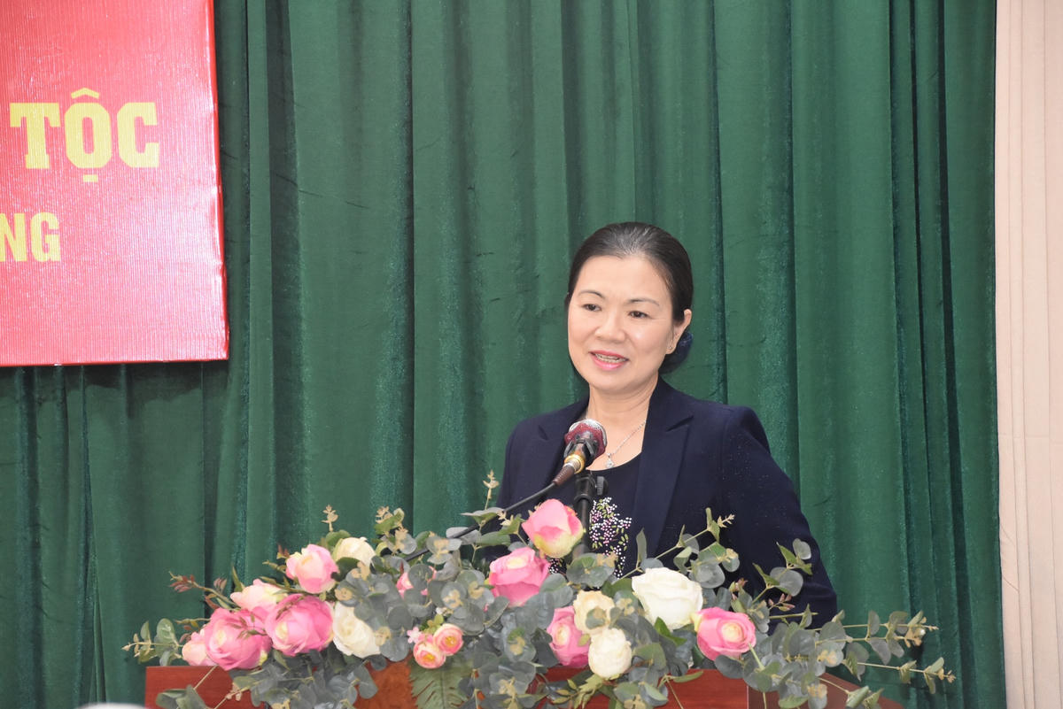 Phó Chủ tịch Trương Thị Ngọc Ánh phát biểu tại Ngày hội.