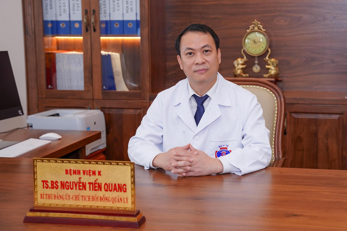TS.BS Nguyễn Tiến Quang, Chủ tịch Hội đồng quản lý Bệnh viện K. Ảnh: VGP.