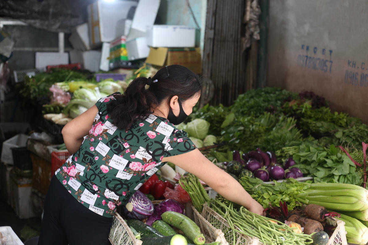 Gía rau xanh tăng mạnh, do mưa lớn kéo dài.