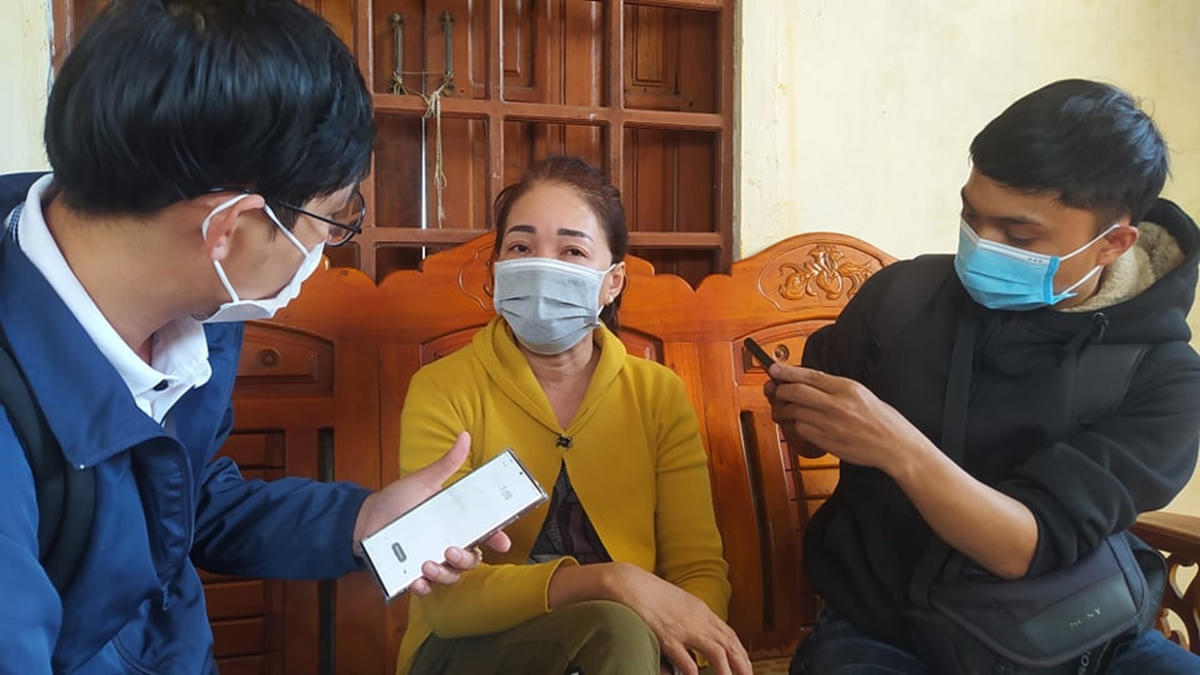 Bà Nguyễn Thị Vân kể lại vụ việc đau lòng.