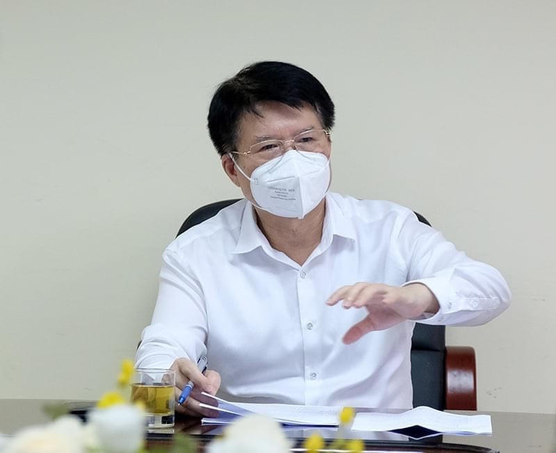 Thứ trưởng Trương Quốc Cường tại buổi làm việc. 