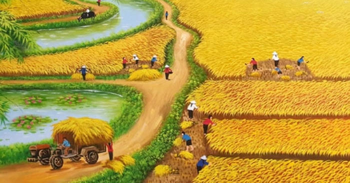 Mùa gặt. Tranh: ST