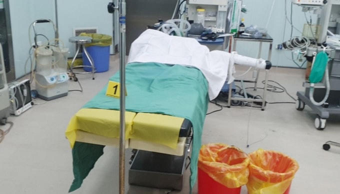 Nơi được cho là phòng phẫu thuật nâng ngực cho bệnh nhân N.. Ảnh do gia đình nạn nhân cung cấp.